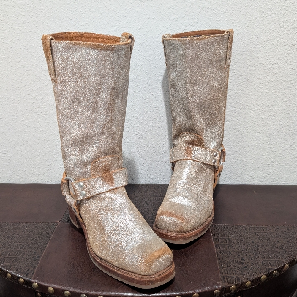Frye Metallic Harness Boot 12R Size 8.5 - Picture 12 of 15